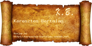 Keresztes Bertalan névjegykártya