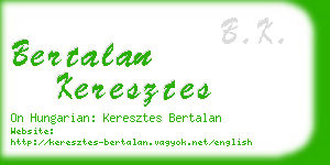 bertalan keresztes business card